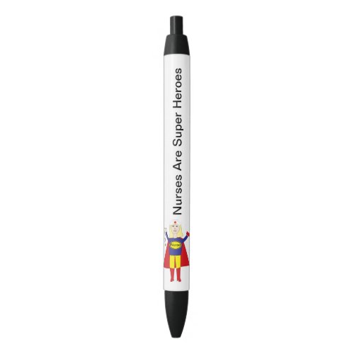 Nurse Super Hero Funny Personalize Black Ink Pen