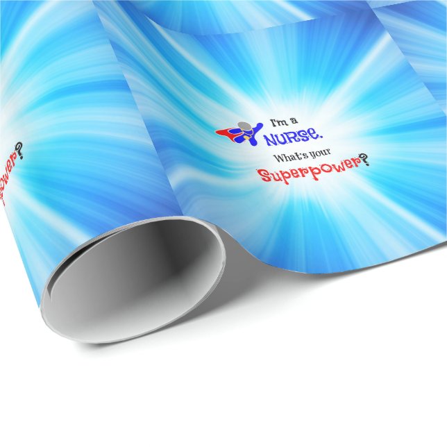 Nurse Superhero, Humor Wrapping Paper (Roll Corner)
