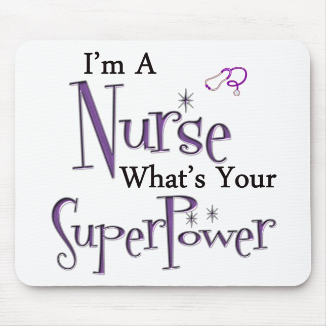 Nurse Superpower Mouse Pad (Front)
