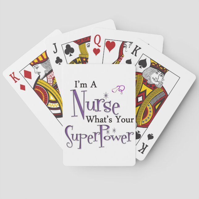 Nurse Superpower Poker Cards (Back)