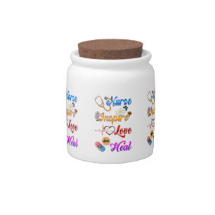 Nurse Sweets Inspire Love Heal Med Therapist Candy Jar