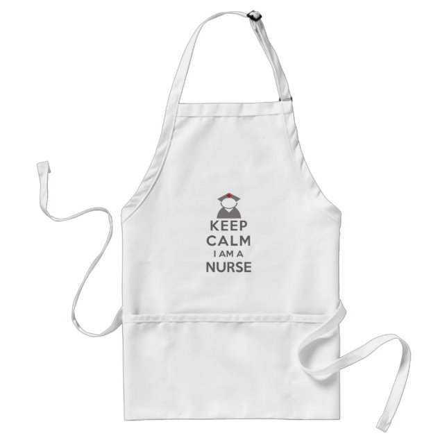 Nurse Symbol Keep Calm I am a Nurse Adult Apron (Front)
