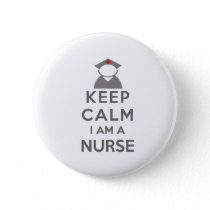 Nurse Symbol Keep Calm I am a Nurse Button