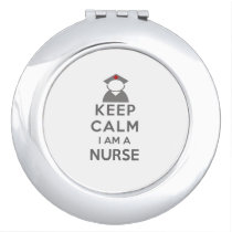 Nurse Symbol Keep Calm I am a Nurse Compact Mirror