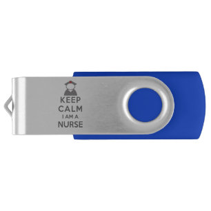 Nurse Symbol Keep Calm I am a Nurse Flash Drive