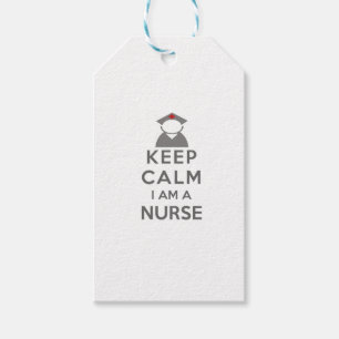 Nurse Symbol Keep Calm I am a Nurse Gift Tags