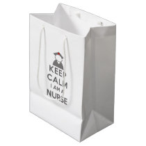 Nurse Symbol Keep Calm I am a Nurse Medium Gift Bag