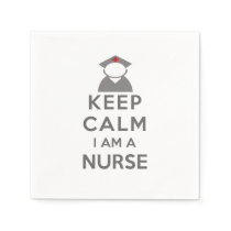 Nurse Symbol Keep Calm I am a Nurse Paper Napkins
