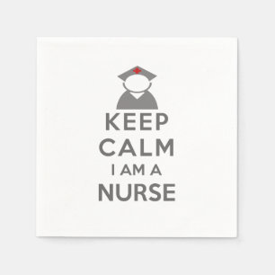 Nurse Symbol Keep Calm I am a Nurse Paper Napkins