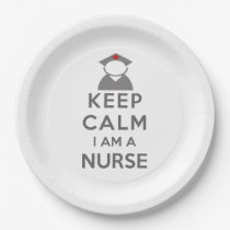 Nurse Symbol Keep Calm I am a Nurse Paper Plates