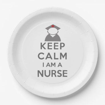 Nurse Symbol Keep Calm I am a Nurse Paper Plates