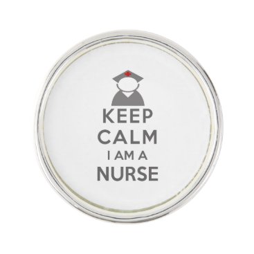 Nurse Symbol Keep Calm I am a Nurse Pin