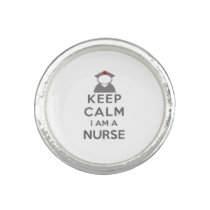 Nurse Symbol Keep Calm I am a Nurse Ring