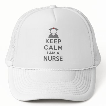 Nurse Symbol Keep Calm I am a Nurse Trucker Hat