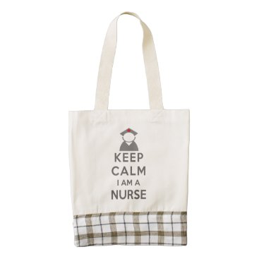 Nurse Symbol Keep Calm I am a Nurse Zazzle HEART Tote Bag