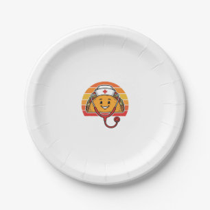 Nurse Taco Retro Vintage Engraving Design_1 Paper Plates