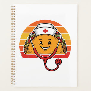 Nurse Taco Retro Vintage Engraving Design_1 Planner