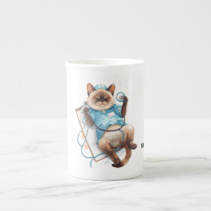 Nurse take a nap for Cat Lovers Bone China Mug