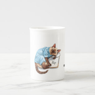 Nurse take a nap for Cat Lovers Bone China Mug