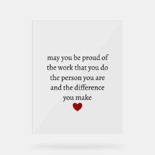 Nurse teacher mother appreciation  pround Thank   Acrylic Sign