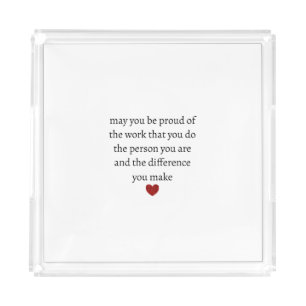 Nurse teacher mother appreciation pround Thank Acrylic Tray