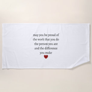 Nurse teacher mother appreciation pround Thank Beach Towel