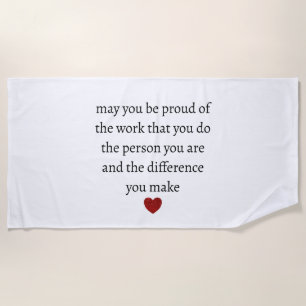 Nurse teacher mother appreciation pround Thank Beach Towel
