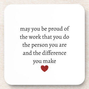 Nurse teacher mother appreciation pround Thank Beverage Coaster