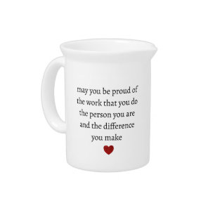 Nurse teacher mother appreciation pround Thank Beverage Pitcher