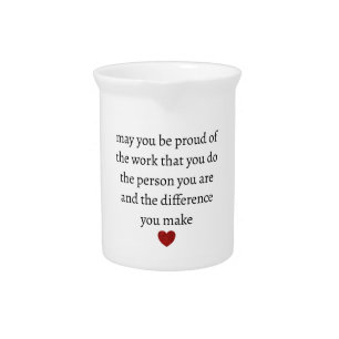 Nurse teacher mother appreciation pround Thank Beverage Pitcher