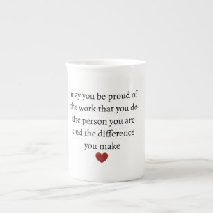 Nurse teacher mother appreciation pround Thank Bone China Mug