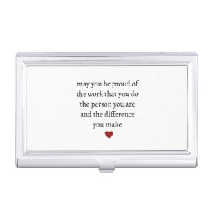 Nurse teacher mother appreciation  pround Thank   Business Card Case
