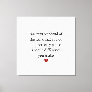 Nurse teacher mother appreciation  pround Thank   Canvas Print