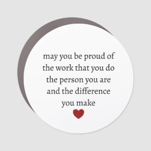 Nurse teacher mother appreciation pround Thank Car Magnet