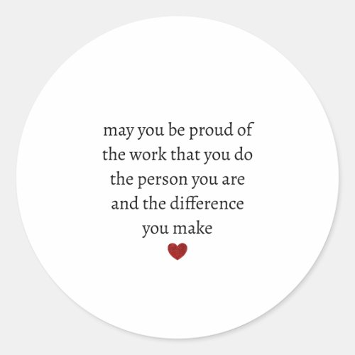 Nurse teacher mother appreciation  pround Thank   Classic Round Sticker