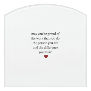 Nurse teacher mother appreciation pround Thank Door Sign