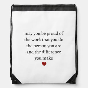 Nurse teacher mother appreciation pround Thank Drawstring Bag