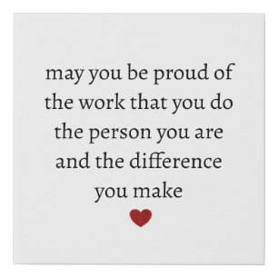 Nurse teacher mother appreciation pround Thank Faux Canvas Print