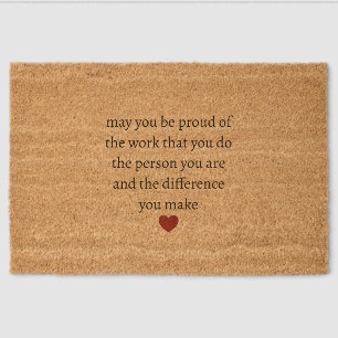 Nurse teacher mother appreciation pround Thank Fiber Doormat