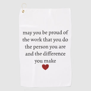 Nurse teacher mother appreciation pround Thank Golf Towel