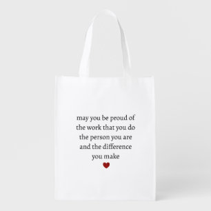 Nurse teacher mother appreciation pround Thank Grocery Bag