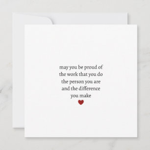 Nurse teacher mother appreciation pround Thank Holiday Card