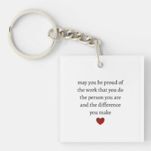 Nurse teacher mother appreciation pround Thank Keychain
