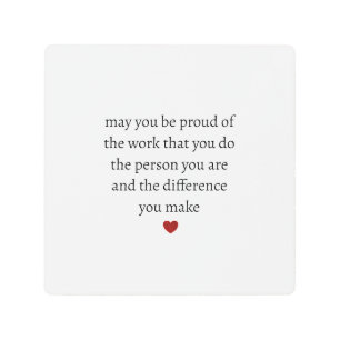 Nurse teacher mother appreciation pround Thank Metal Print
