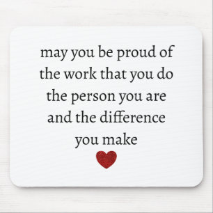 Nurse teacher mother appreciation pround Thank Mouse Pad