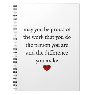 Nurse teacher mother appreciation pround Thank Notebook
