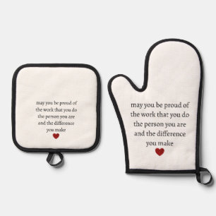 Nurse teacher mother appreciation  pround Thank   Oven Mitt & Pot Holder Set