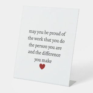 Nurse teacher mother appreciation  pround Thank   Pedestal Sign