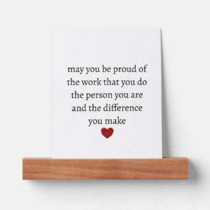 Nurse teacher mother appreciation pround Thank Picture Ledge