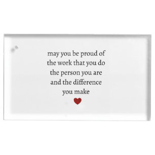 Nurse teacher mother appreciation pround Thank Place Card Holder